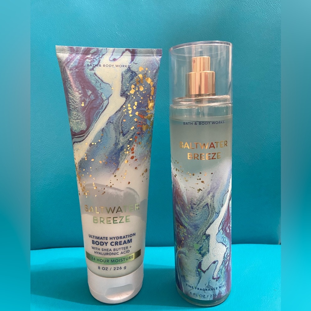 Bath and body works saltwater breeze perfume and body lotion